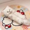 Plush Fox Pencil Case Portable Office Supplies School Students Stationery Bag Multifunctional Storage Organizer Zipper Pouch
