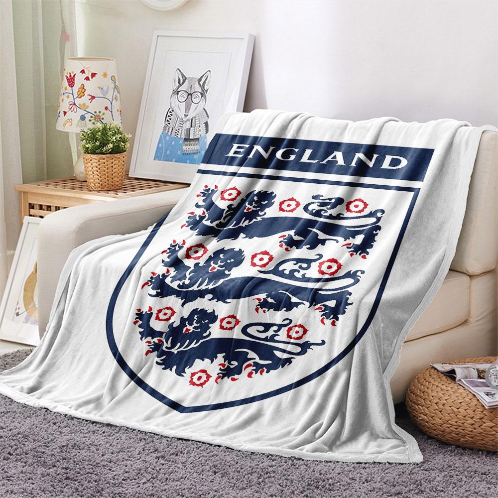 England football Printed Flannel Blanket, soft throw for bedroom sofa, washable,soccer fan merchandise, great gift.