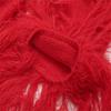 Women Solid Knit Cardigan With Faux Fur Trim Long Sleeve
