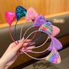 5 Cute Color Sequins Cat's Ears (Steamed Cat-ear Shaped Bread) Headband Sweet Hair Clip for Daily Use