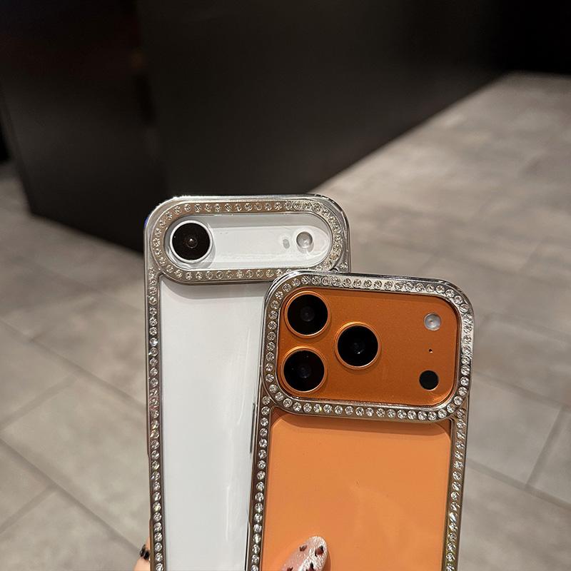 Electroplating Diamond Silicone Phone Case For IPhone 17 Pro Max 16 15 14 13 12 11 Rhinestone Cover