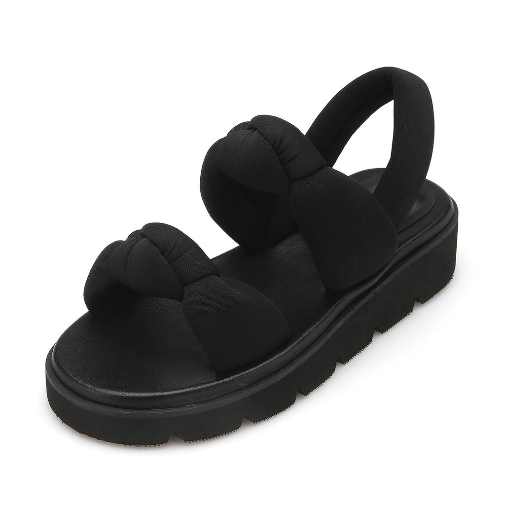 Salt And Chocolate Soft Tie Platform Sandals 412324019 (3Cm/1Color)