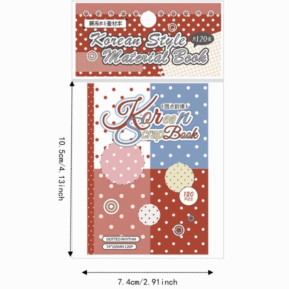 Kein Wiederholungs-Scrapbooking-Papier-Set Polka Dot DIY-Materialpapier Niedliche Memo-Notiz-Aufkleber Planer