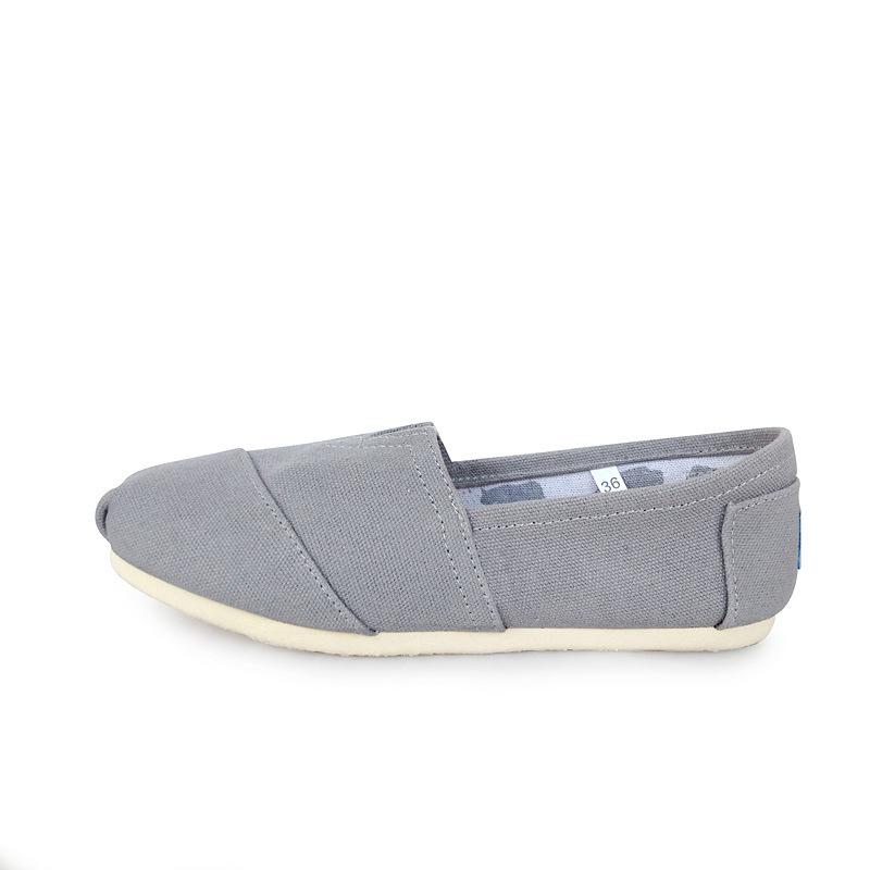 Men and Women Shoes Large Size 35-45 Breathable Flat Canvas Flat Shoes Solid Color Soft Leather Linen Shoe