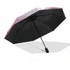 1pc Pink floral ornate design Umbrella with Plastic Handle,Compact & Stylish,Suitable for All Seasons YS331089