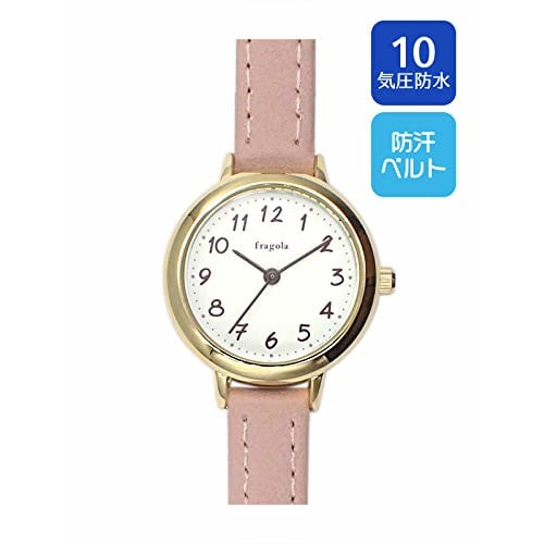Fragola Women's Pink Watch, H00921S-1 GD/PK, Sweatproof Strap, 10 ATM Water Resistant