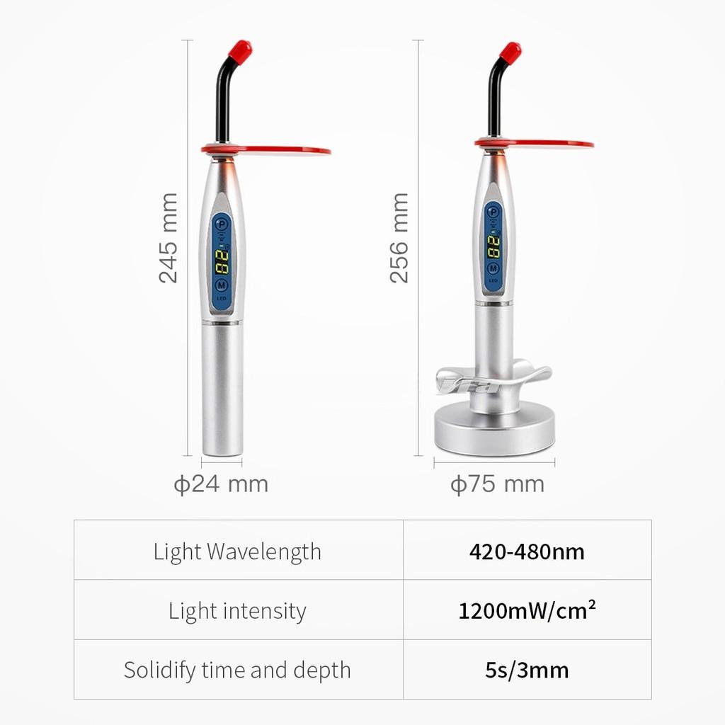 2000mw Oral Material Curing Tool Cordless Portable Dental LED Cure Curing Light Handheld Dental Restoration Equipment