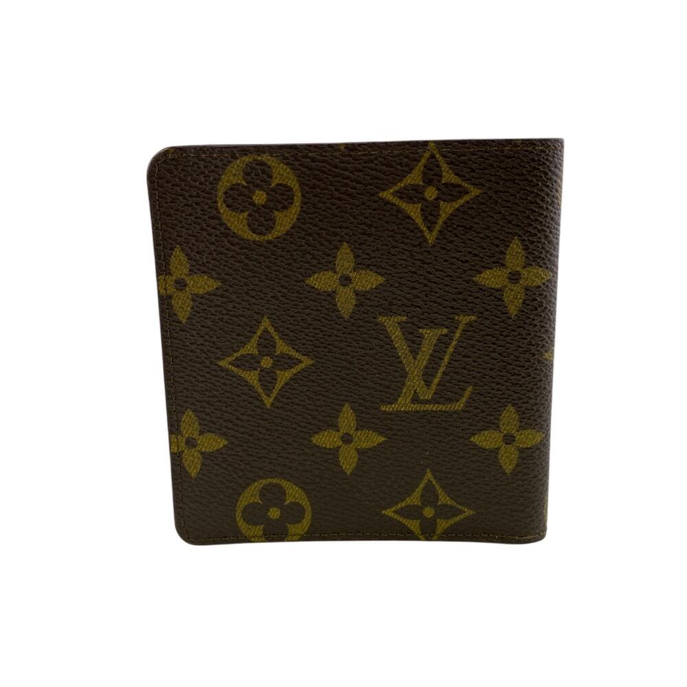 LOUIS VUITTON M60905 Vintage Bifold Wallet, Billfold, Card Case, Pass Case Monogram Monogram Portovie Cult Bleu Bill Compartment Brown Monogram Used