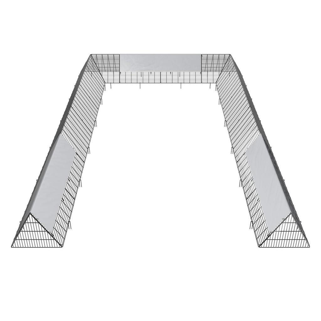 Chicken Tunnels, 236.2 x 157.5 x 24.2 inch(LxWxH) Chicken Tunnels for Yard, Portable Chicken Tunnels for Outside with Corner Frames, 2 Sets, Suitable