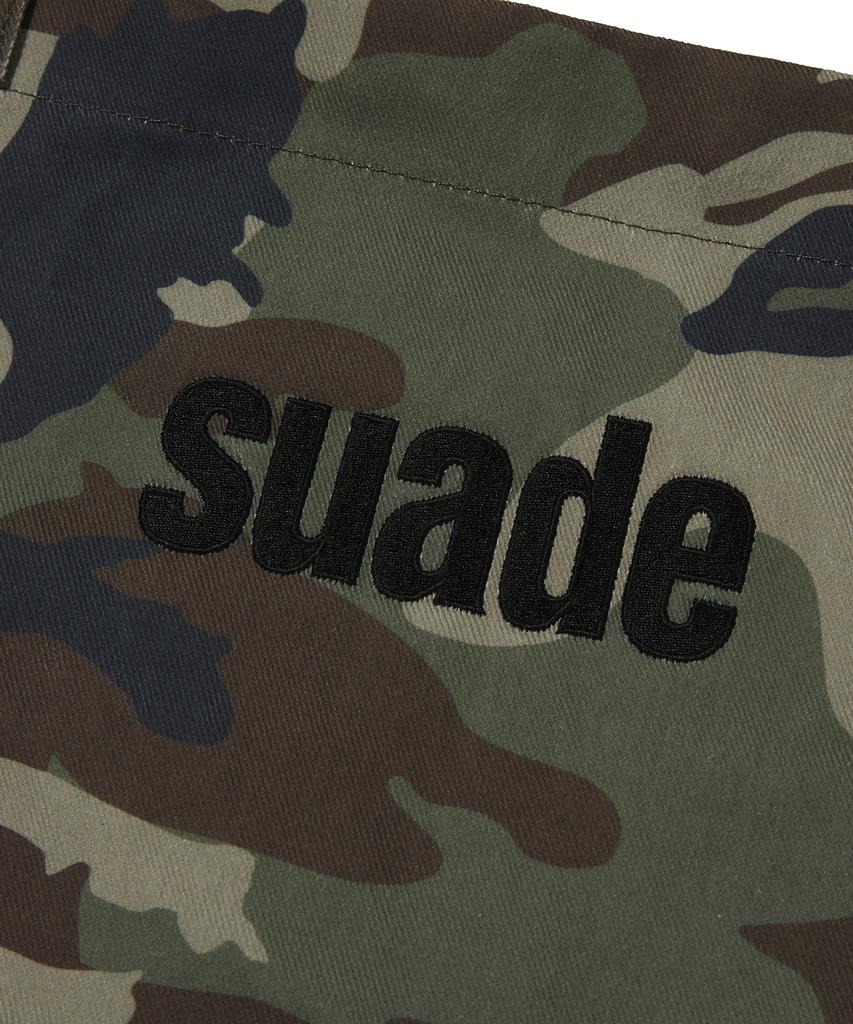 Borsa a Tote Grande in Camoscio Lavato [Mimetico]