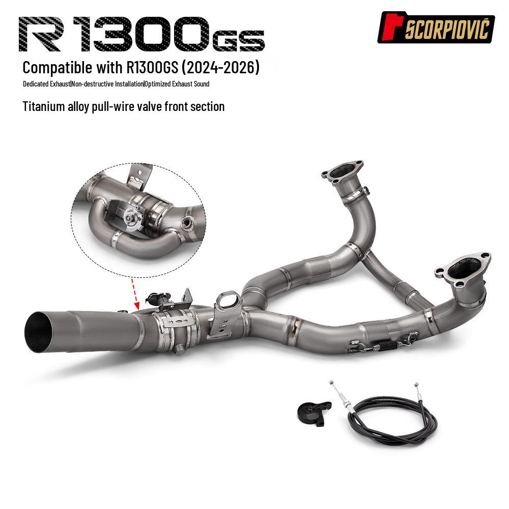 R1300GS Motorcycle Mod Kit: Cable-Operated Valves, Exhaust Pipe, Muffler