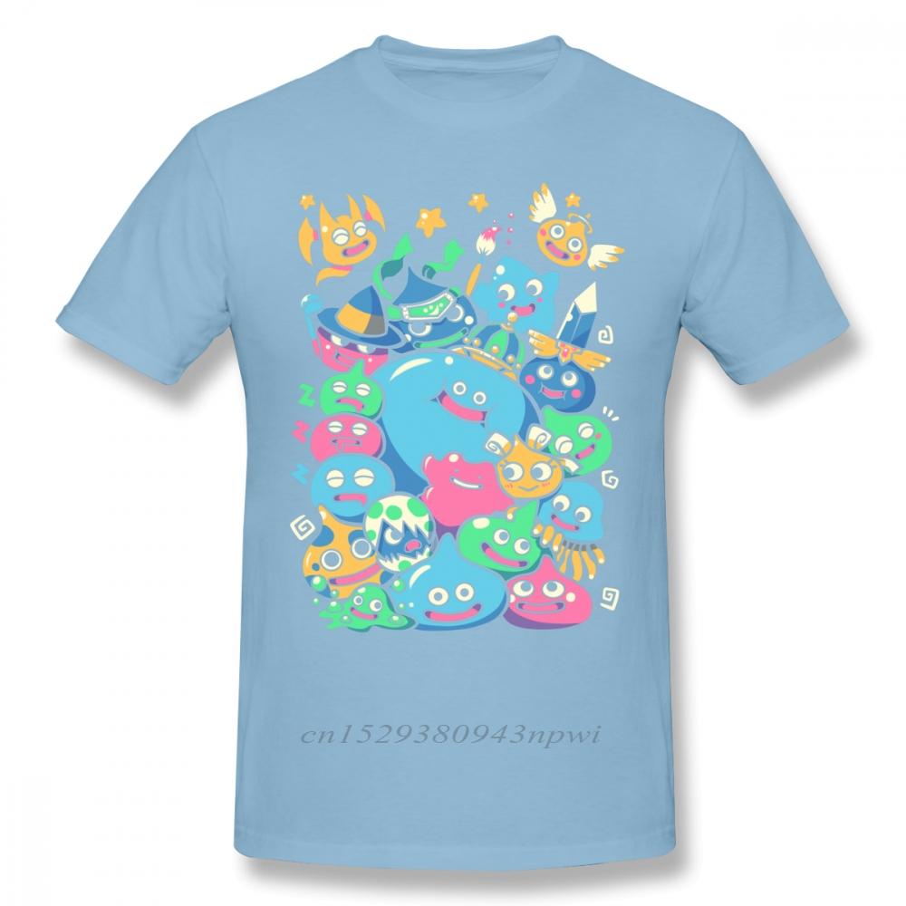 Dragon Quest T Shirt Slime Party TShirt Funny Beach Tee Shirt 100 Cotton Printed Unisex Short Sleeves Oversize Tshirt