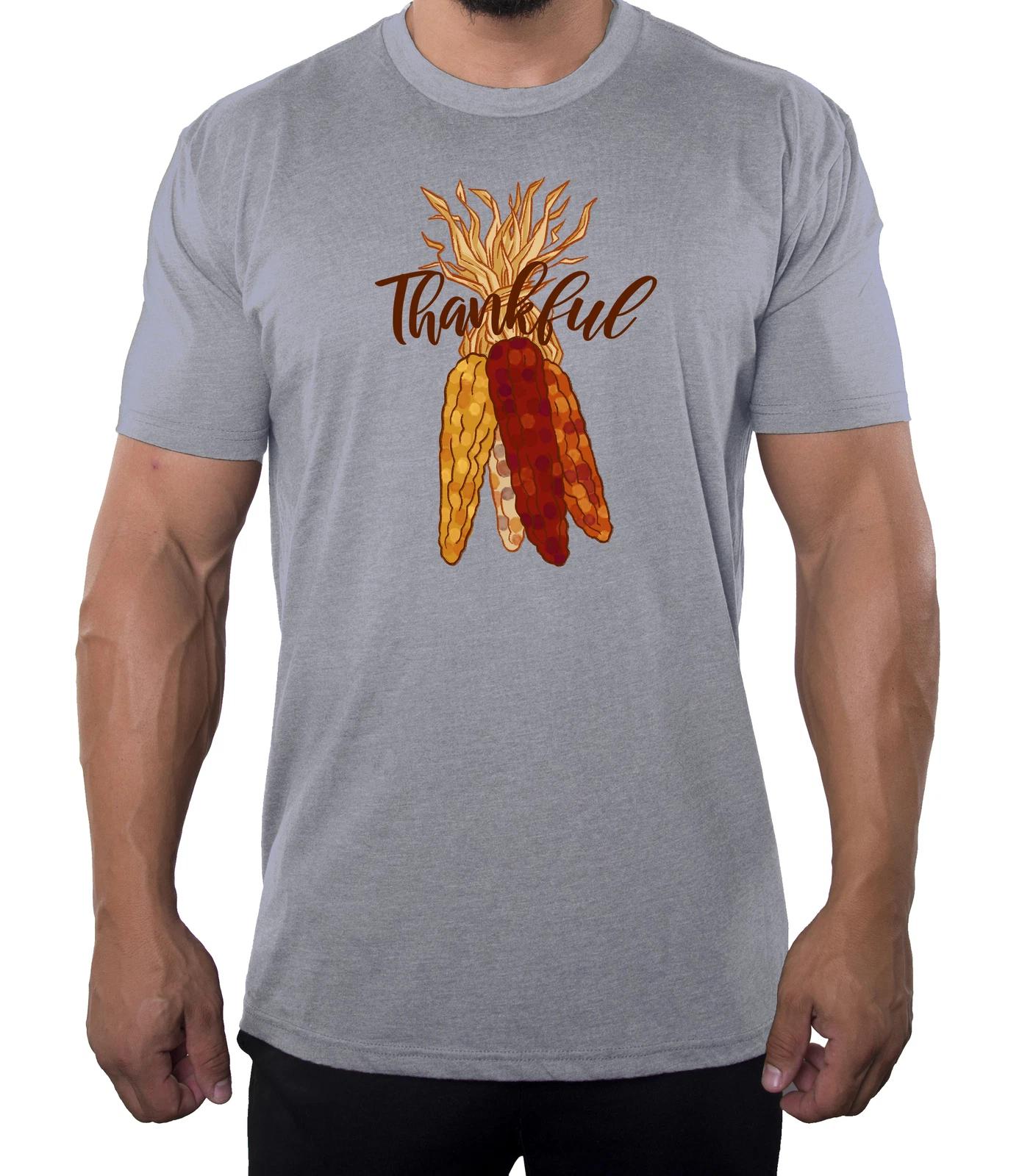 Thankful corn Thanksgiving T-Shirts, Funny Men Shirts, Thanksgiving Man s Tee! M