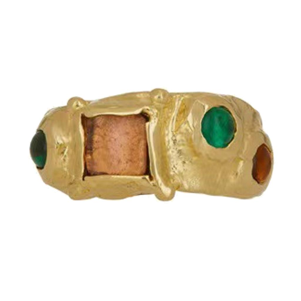 Chic Vintage Baroque Rhinestones Rings For Women With Multicolor Stones And Premium Gold Color Designs for Fashionistas