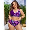 Bikini a vita alta taglie forti da donna Push Up Taglia Grande Costume da bagno Estate 2025 Donna Taglia Grande Controllo Pancia Costumi da bagno Set Bikini