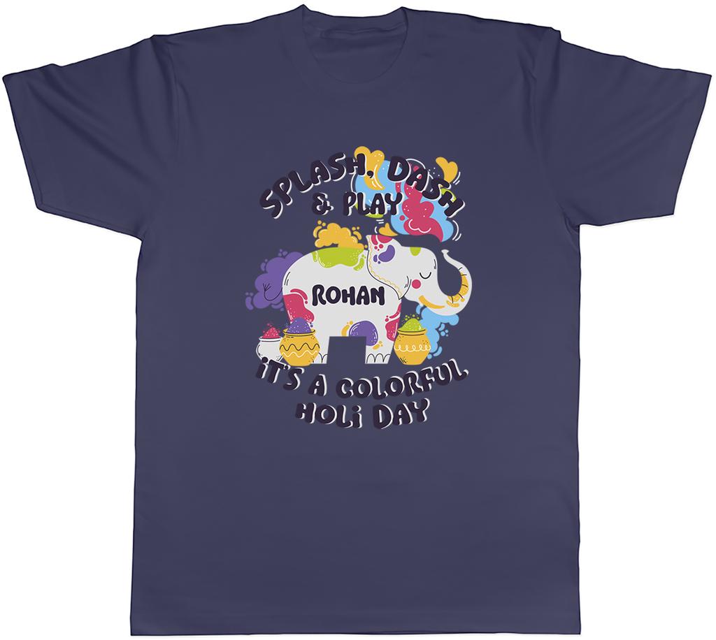 Personalised Holi Festival Splash Dash Play Unisexs TShirt Tee Gift Top