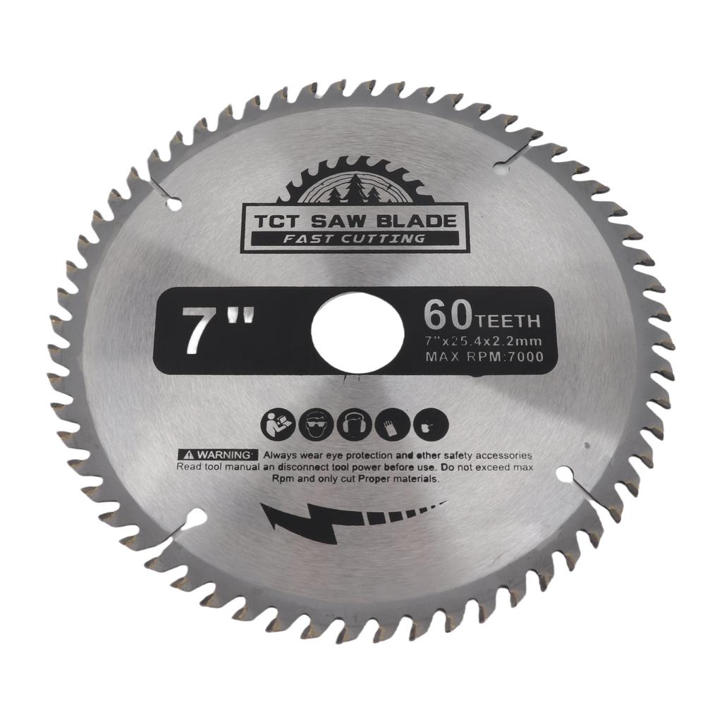 7" (180mm) 60 Teeth Carbide Circular Saw Blade Cutting Disc for Wood Plastic