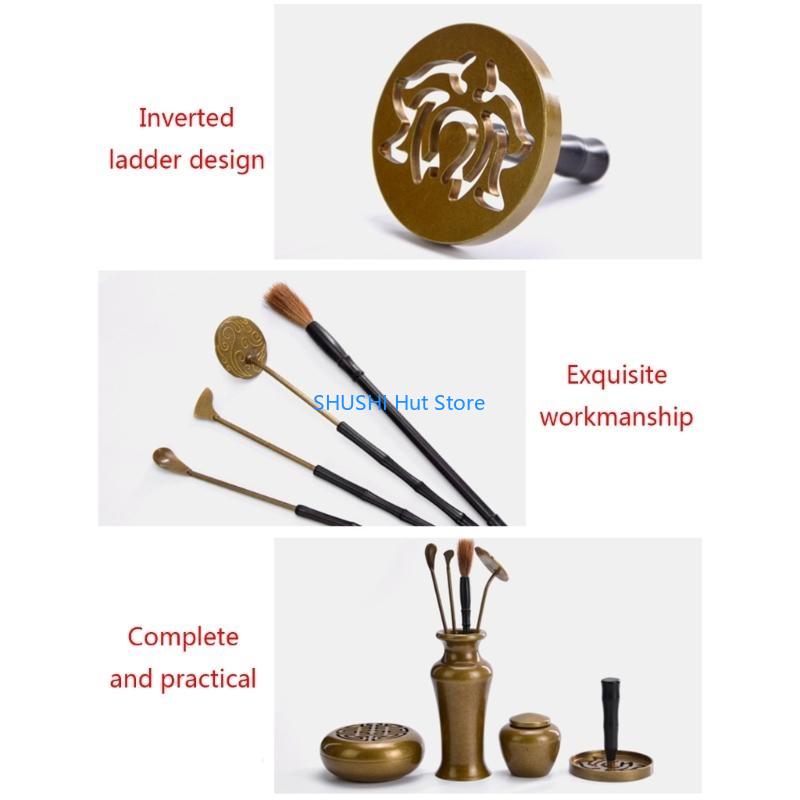 

8Pcs Copper Incense Road Appliances Set Meditation Accessory Household D57B China Mainland