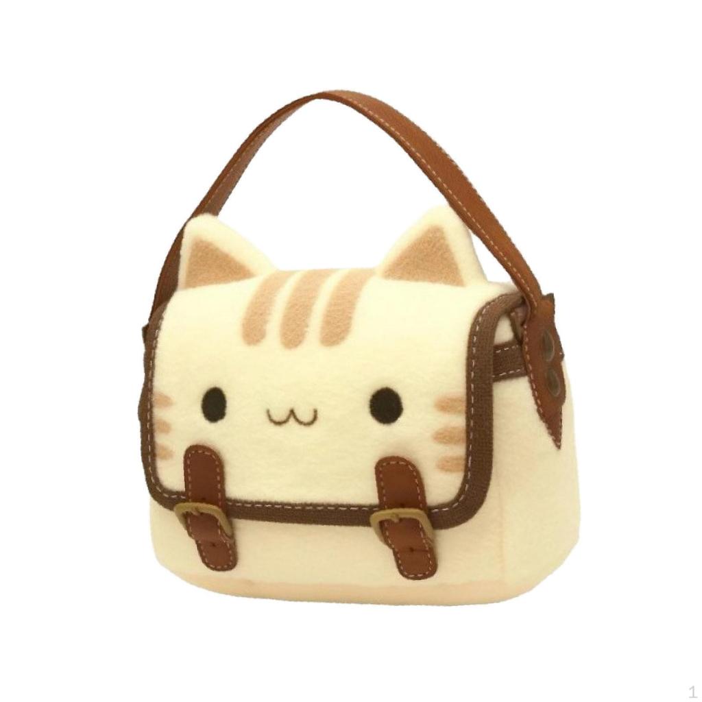 Cat Plush Bag Cartoon Decorative Tote for Shopping Festive Party Work Traveling