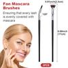 PAGOW 2 Pcs Folding Angle Scalloped Lash Brush, 2024 New Mascara Fan Brush for Lashes, Multifunctional Eyelash Comb Separator, Eye Lash Makeup Tool