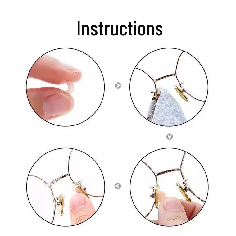 Oval Silicone Glasses Nose Pads - Pressure Relief, Anti-Makeup, Anti-Slip, Shock Absorption, Seamless Design in Skin Tone