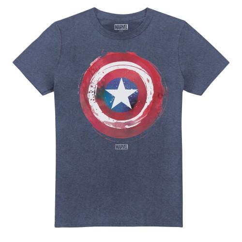 Captain America Herren Paint Shield T-Shirt