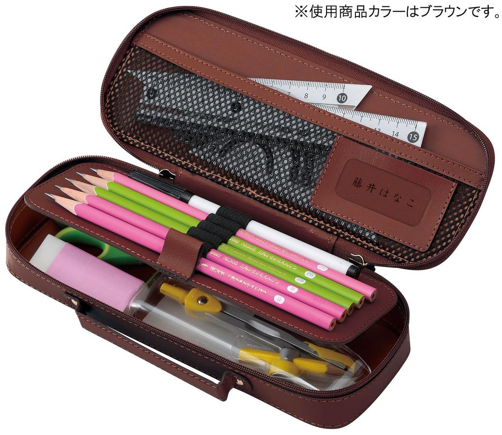 Raymay Fujii Pen Large Topliner Pink FSB602P Case, Capacity, Leather,