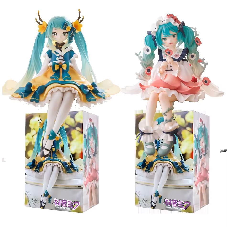 14CM Hatsune Miku Anime Figure Toy Flower Fairy Collection Miku Kawaii Cartoon PVC Action Figurine Model Doll Birthday Gifts Kid