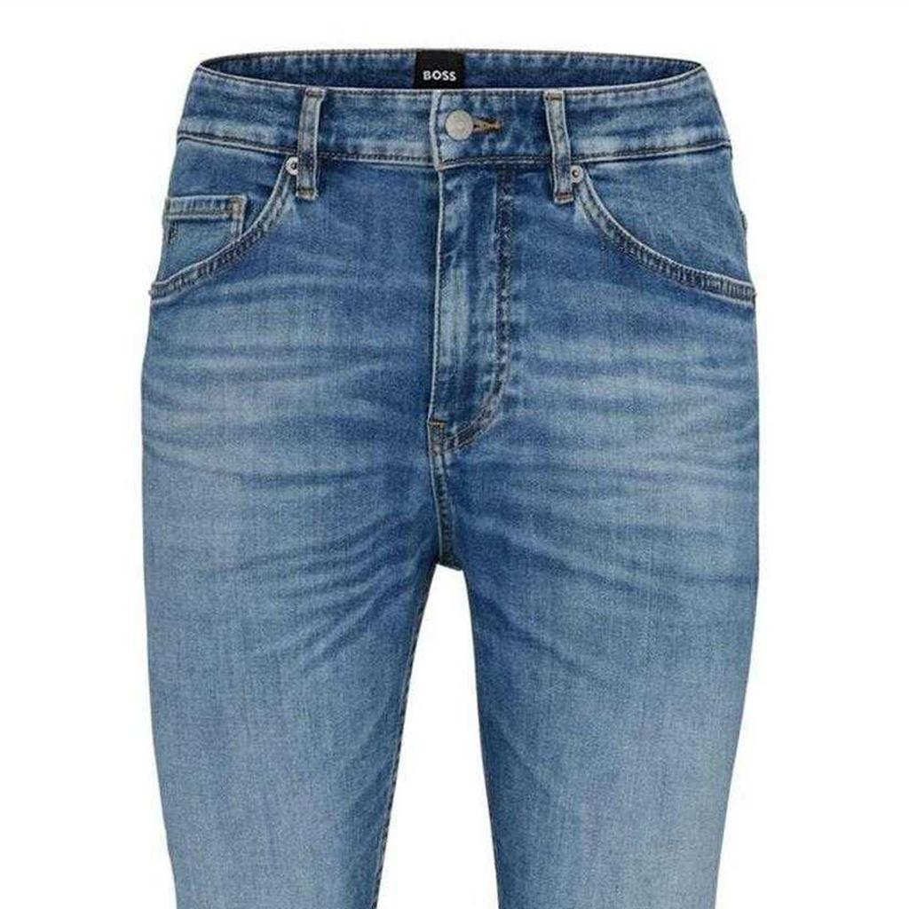 BOSS Mens Leather Patch Jeans