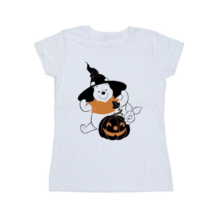 Winnie the Pooh Womens/Ladies Pumpkin Cotton Halloween T-Shirt