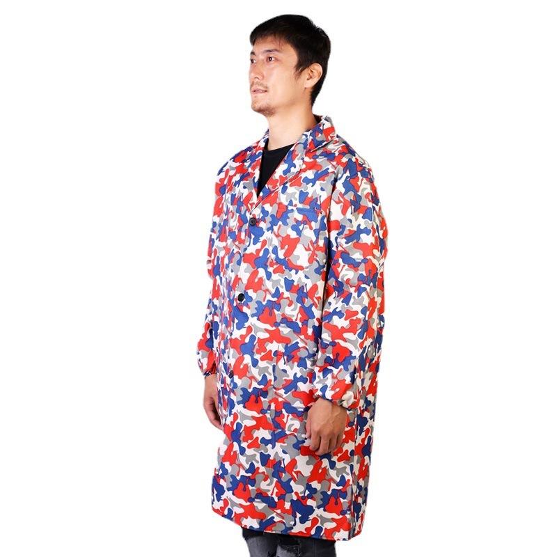 Camouflage Long Sleeve Lab Coat Unisex Work Uniform Advertising Printed Youth Factory Workshop Protective Outerwear Cotton Po...