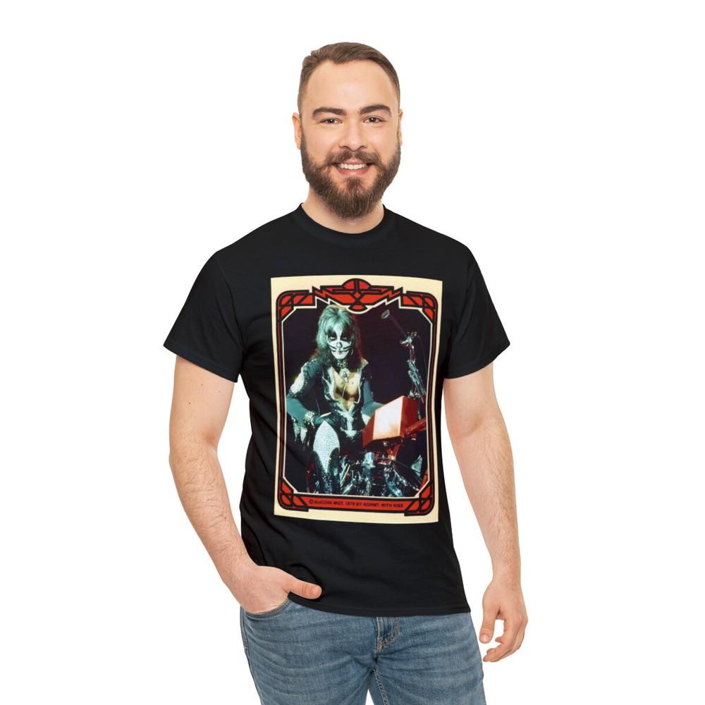 KISS Card Peter Criss On The Chopper Unisex Heavy Cotton Tee Unisex T-Shirt XXXL