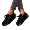 Women's Wide Width Fabric Slip-On Loafers - Platform Rocking Sole Shoes for Fall, Casual Chunky Bottom Shoes with Memory Foam Comfort