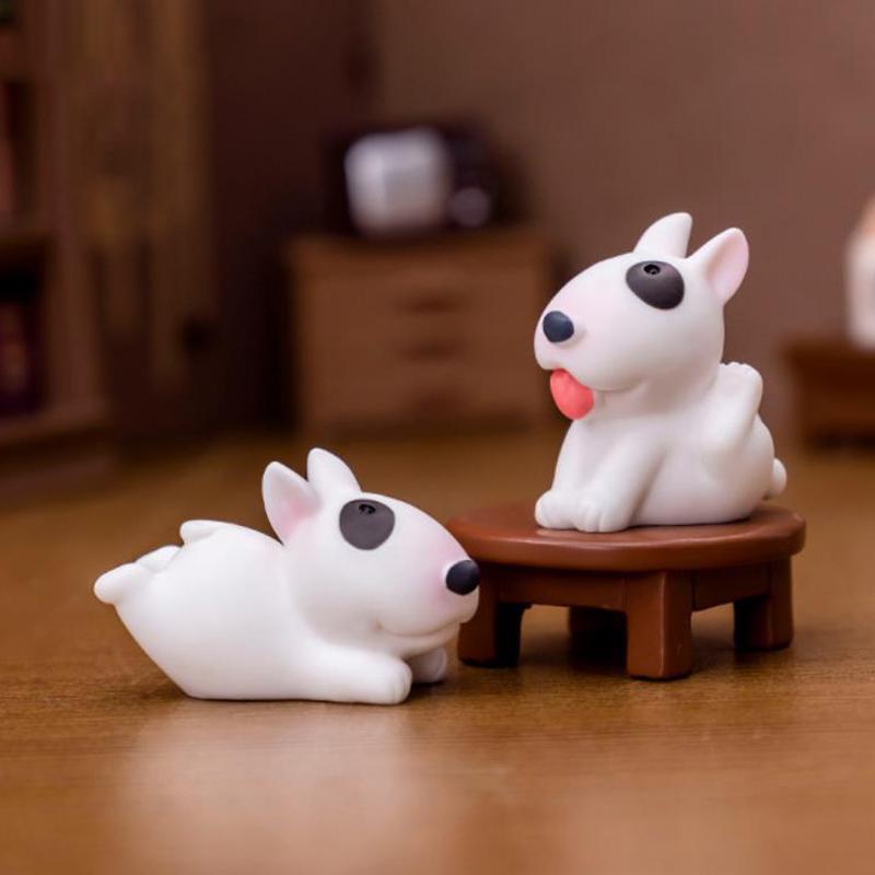 Miniature dog figurine, miniature landscape home desktop ornament