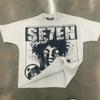 25 Nuova Moda Calda Y2k Top Stampa Alfabeto Street Harajuku Maglietta Manica Corta Uomo Retro Americano Largo Coppia Casual Oversize