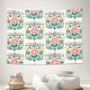 Blumenwandteppich Wandbehang Botanische Blume Wanddekoration Vintage Natur Tapisserie Ästhetische Raumdekoration Cottagecore Wandkunst Bett