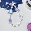 Cartoon Pearl Bowknot Phone Lanyard Anti-lost Detachable Love-heart Butterfly Phone Keychain Phone Chain Wrist Strap