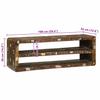 TV Cabinet Multicolored 100 X 32 X 36 Cm Solid Reclaimed Wood