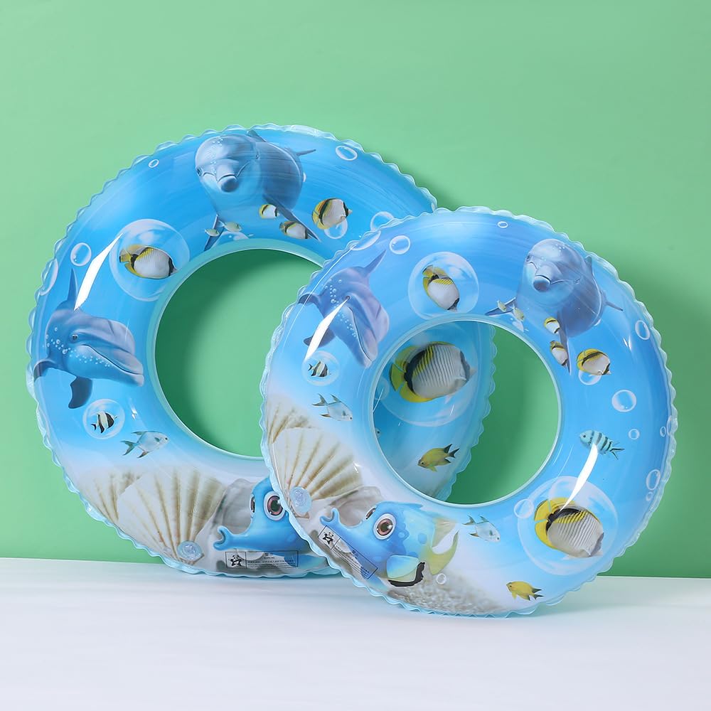 AiMMei Float Stylish Pool Durable Air Leak Resistant Float Stability Toy Cute Swimming Practice Summer Vacation Travel Pool Swim Ring Water Play (1,