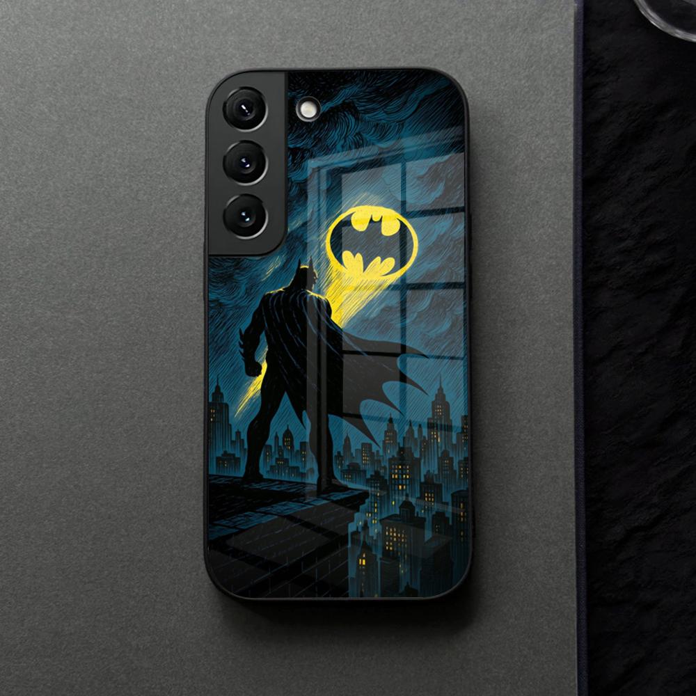 Cool B-Batmans Logo Phone Case Glass For Samsung Galaxy S21 S25 S22 S20 S24 S23 Ultra Fe Plus A16 A34 A54 A24 Coque