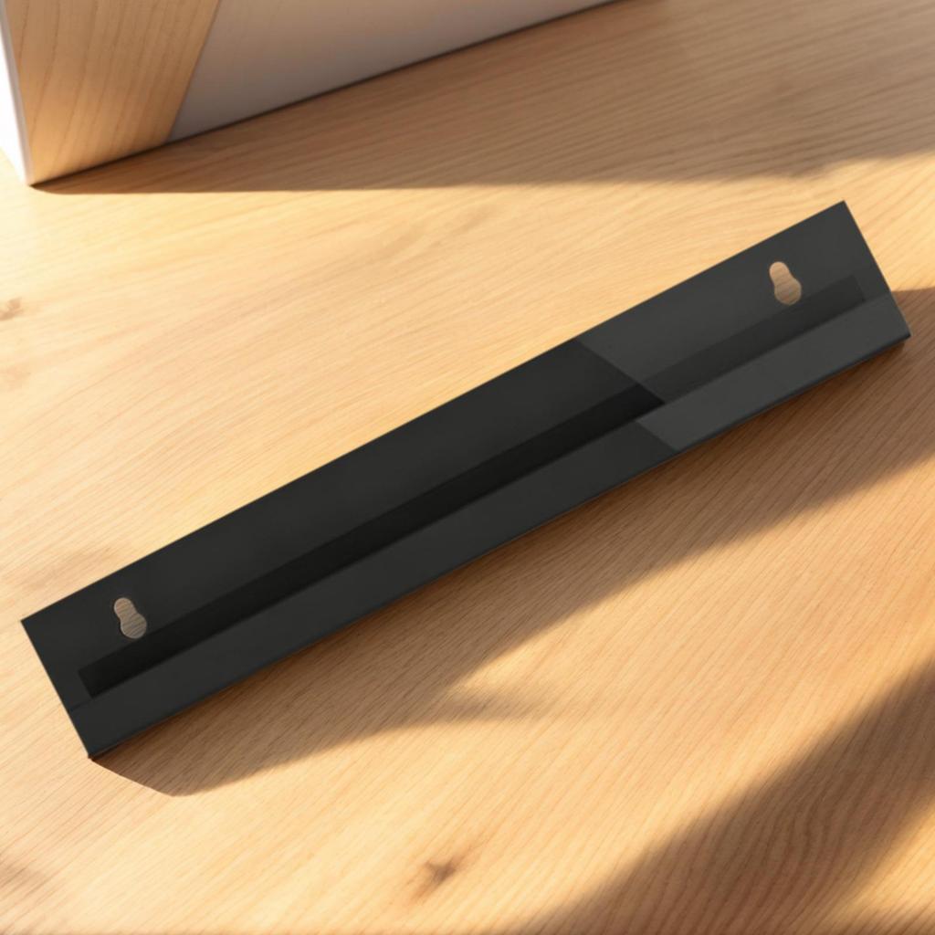 Record Wall Shelf 12-inch Black Floating Acrylic Shelf Wall Mount Disc Display Rack for Home Dorm Office Apartment Living Room