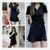 2026 Slimming Pleated Mermaid Little Black Dress - Flaw-Hiding Women's Summer Short Skirt