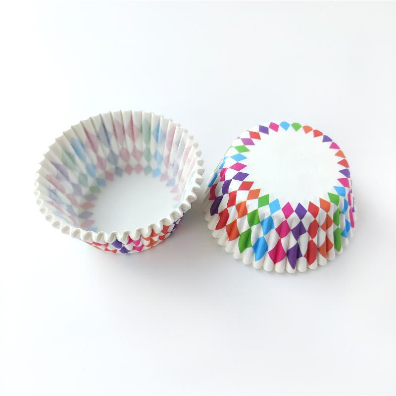 Xiaomi 100Pcs/Set Muffin Cupcake Paper Cups Rainbow Cake Forms Cupcake Liner For Christmas Wedding Party Kitchen Baking Tray Cake Mold