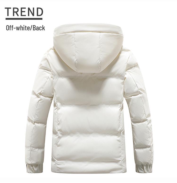 2025 Men's Winter White Duck Down Hooded Jacket - Thick, Windproof, Waterproof, Warm Outdoor Coat