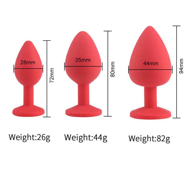 Silicone Butt Plug Anal Plug S M L Size for Beginner Adult Toys for Men Women Anal Trainer for Couples Gay