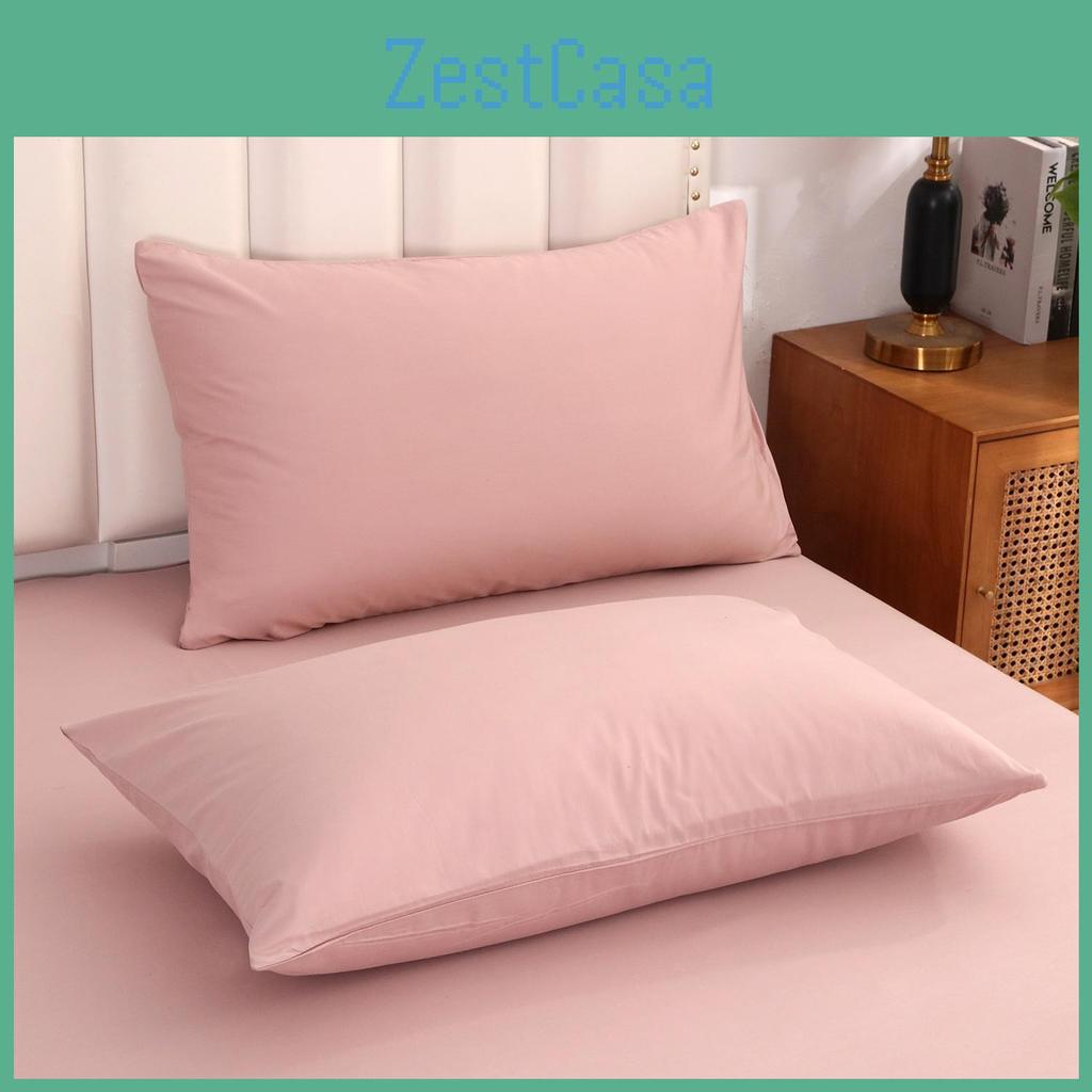 2 Cotton Solid Pieces 205tc100 Color Pillowcase 48 74cm Pink Gray Blue Rectangular Pillowcase Bedding Pillowcase