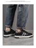 Men's Genuine Leather Sporty Flat Shoes - Autumn Fashion White Casual Shoes, Versatile Trendy Forrest Gump Style