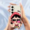 For Samsung Galaxy S25+ Case Cute Kid Pattern Printing Straight Edge TPU Phone Back Cover