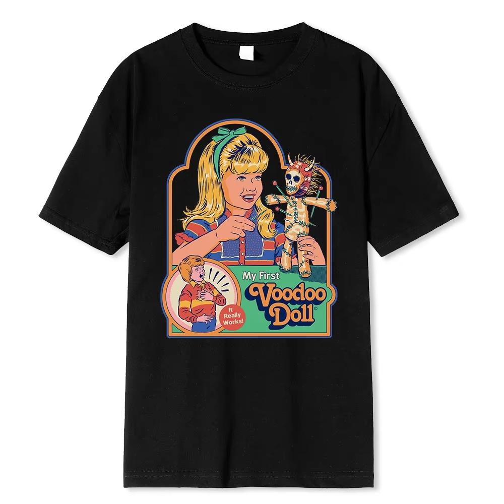 Horror Comic Series My First Voodoo Dall Men Clothing Sweat Street Tshirt Cotton Tee Clothes Breathable Cartoon T-Shirt