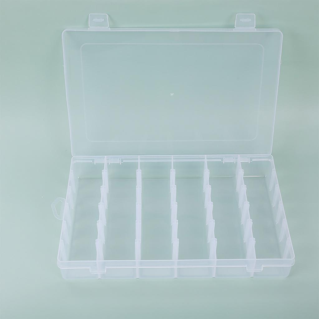Transparente Schmuckbox 36 Fächer Herausnehmbare Trennwände Tragbarer Kunststoff Transparenter Organizer-Koffer für